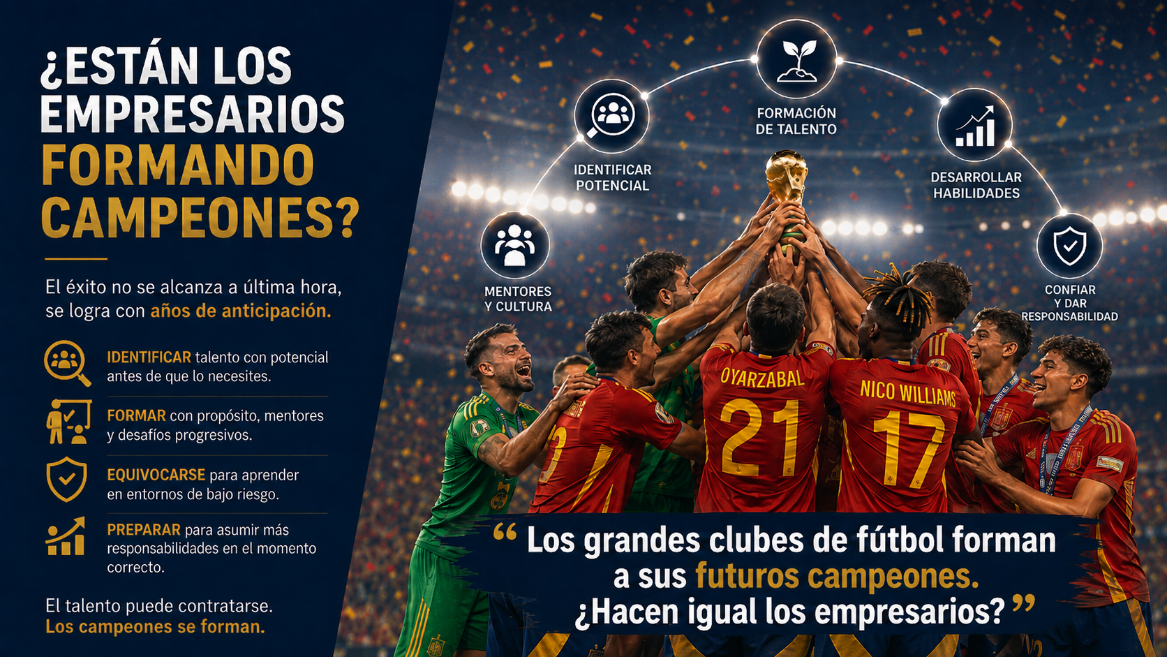 ¿Están los empresarios formando campeones?